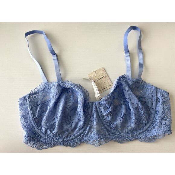 NWT Free People Intimately FP Maya Underwire Convertible Bra in Blue Size 32D - Picture 4 of 5